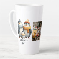 Famille de manchots cosy en hiver