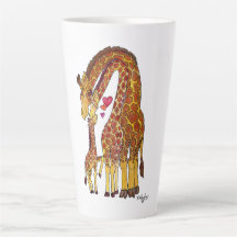 Tasse Latte Famille Girafe