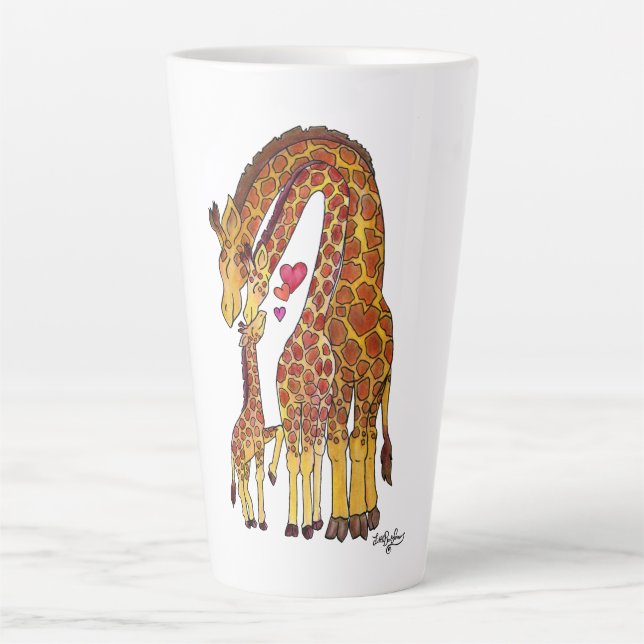 Tasse Latte Famille Girafe (Devant)