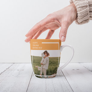 Tasse Latte Famille moderne photo et Bon thanksgiving cadeau d