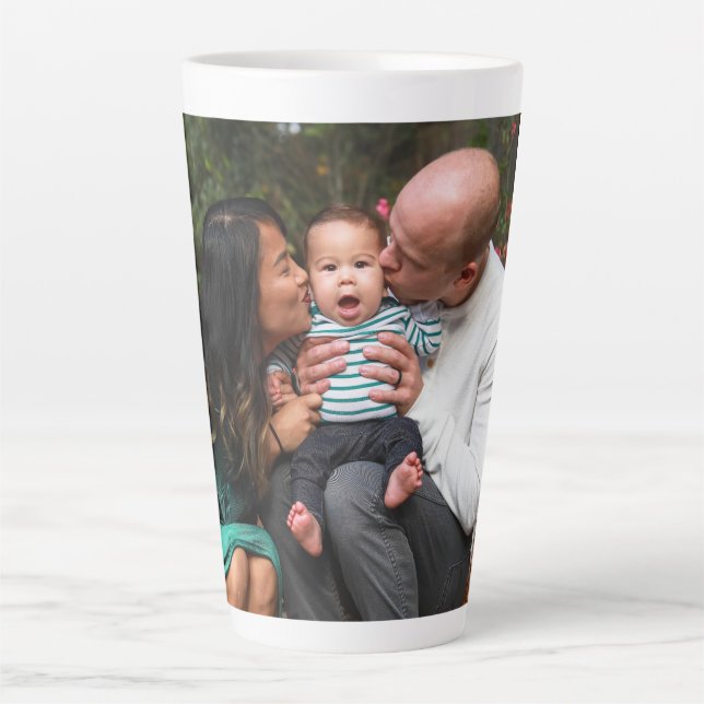 Tasse Latte Famille personnalisée (Devant)
