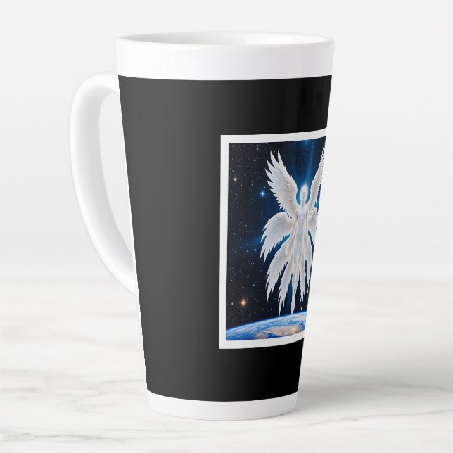 Tasse Latte Fantaisie d'art céleste de gardien (Angle gauche)