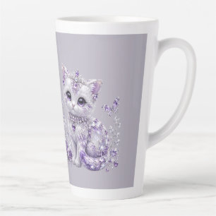Tasse Latte Fantaisie de chaton royal violet