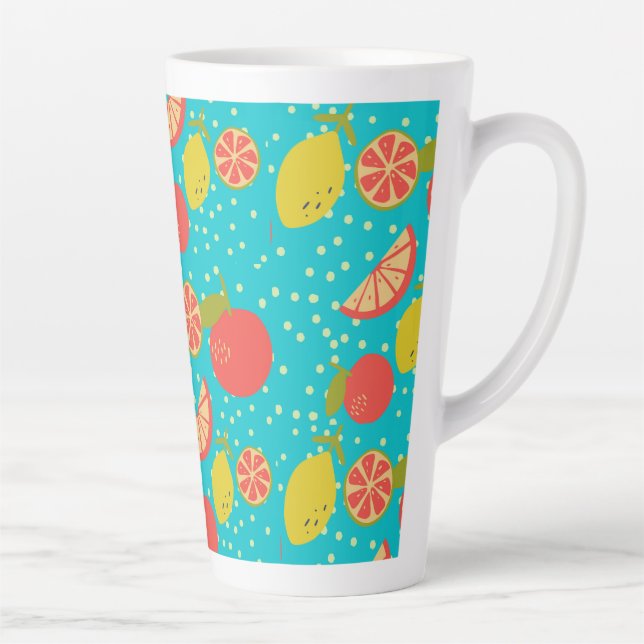 Tasse Latte Fantastique motif d'agrumes (Droite)