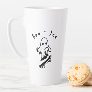 Tasse Latte Fantôme de patinage mignon Boo drôle Halloween Art