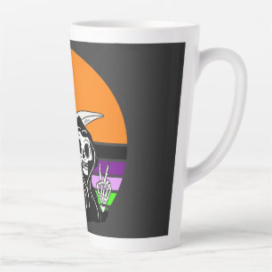 Tasse Latte Faucheuse - Coucher de soleil d'Halloween Jack O'L