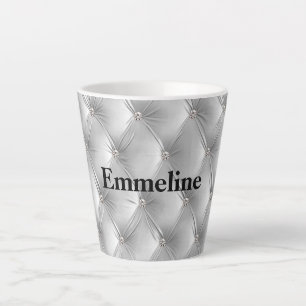 Tasse Latte Faux velours gris doux et chaud