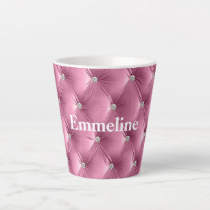 Tasse Latte Faux Velvet rose doux et chaud