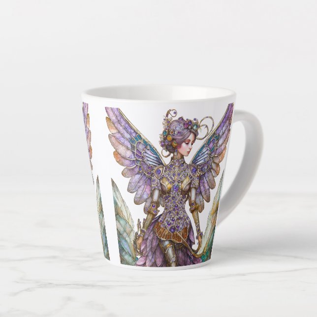 Tasse Latte Fée de la prune en sucre bijoutée (Angle droit)