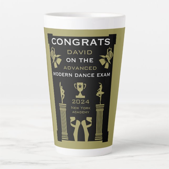 Tasse Latte Félicitations à Modern Dance (Devant)