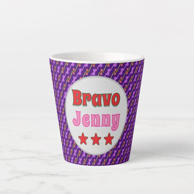 Tasse Latte félicitations diplômé (Devant)