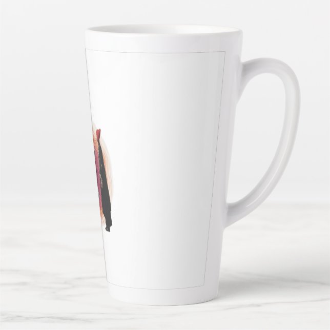 Tasse Latte Feminine Surrealism in Warm Tones (Droite)