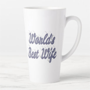 Tasse Latte Femme avec texte gris