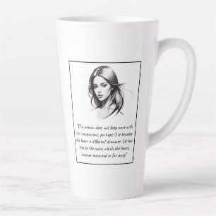 Tasse Latte Femme — Citation de batteur différente