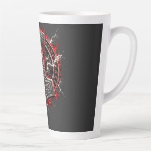 Tasse Latte femme forte, forme physique, salle de sport, entra