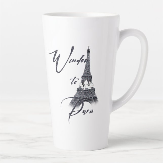 Tasse Latte Fenêtre à Paris T-shirt Porte - clé Hockey Puck US (Droite)