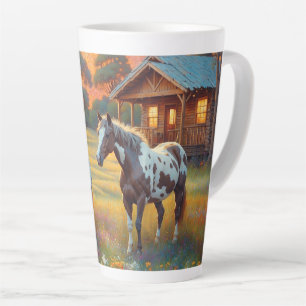 Tasse Latte Ferme Équestre