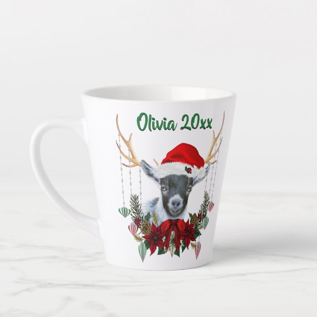 Tasse Latte Festif Noël Pygmée chèvre enfant (Gauche)