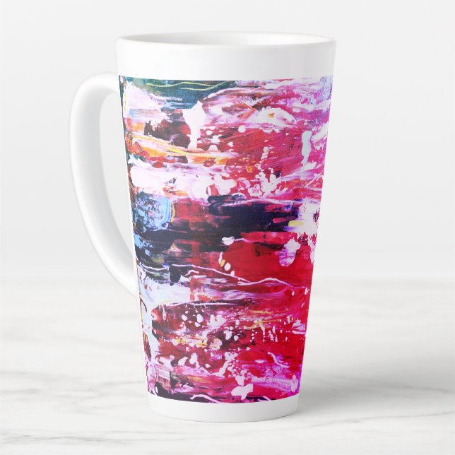 Tasse Latte Festivité variation rose (Angle gauche)