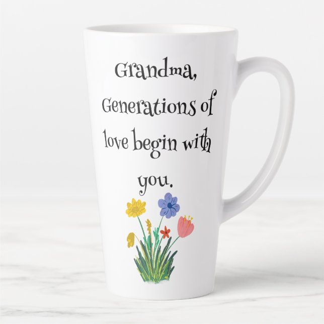 Tasse Latte Fête des grands-parents (Droite)
