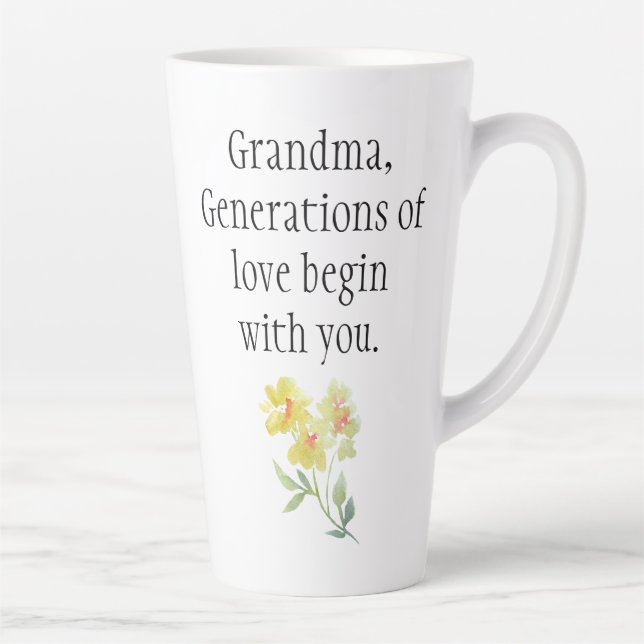 Tasse Latte Fête des grands-parents (Droite)