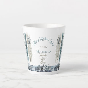 Tasse Latte Fête des Mères 2026 Coup de pinceau Fleurs sauvage