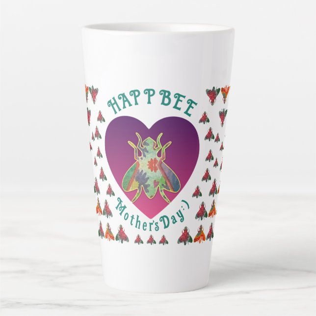 Tasse Latte Fête des mères de HappBee (Devant)