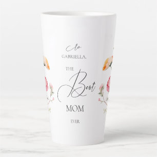 Tasse Latte Fête des mères du Fleur sauvage de prairie aquarel