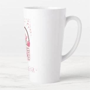 Tasse Latte Fête des Mères, Meilleure Maman, avec Belle Fleur 