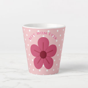 Tasse Latte Fête des Mères, Meilleure Maman, Élégant,Simple,Te