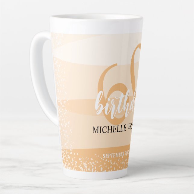 Tasse Latte Fête d'été moderne en rose (Angle gauche)