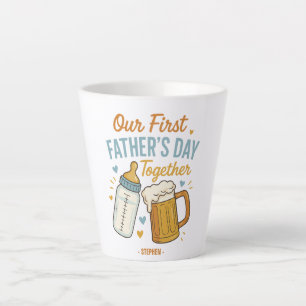 Tasse Latte Fête du Premier Père ensemble - Bière et Bouteille