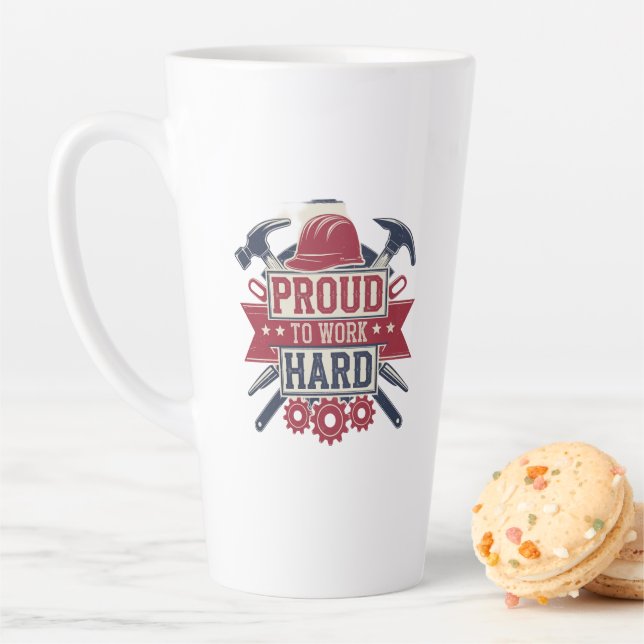 Tasse Latte Fête du Travail (En situation)