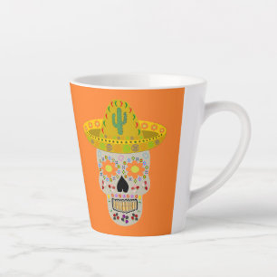 Tasse Latte Fête mexicaine du crâne mort