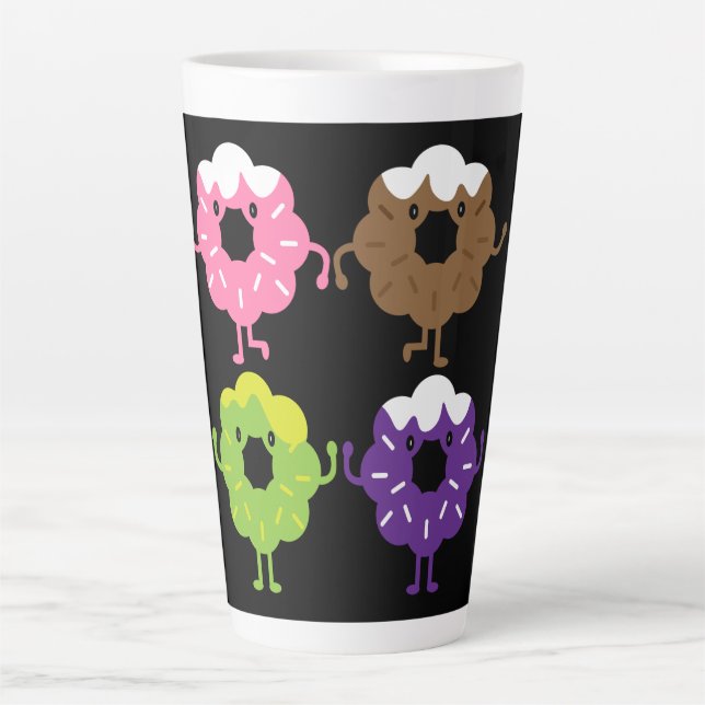 Tasse Latte Fête nationale des beignes (Devant)
