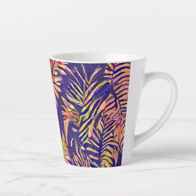 Tasse Latte Feuille de tigre (Droite)