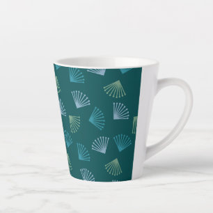 Tasse Latte Feuilles Art déco