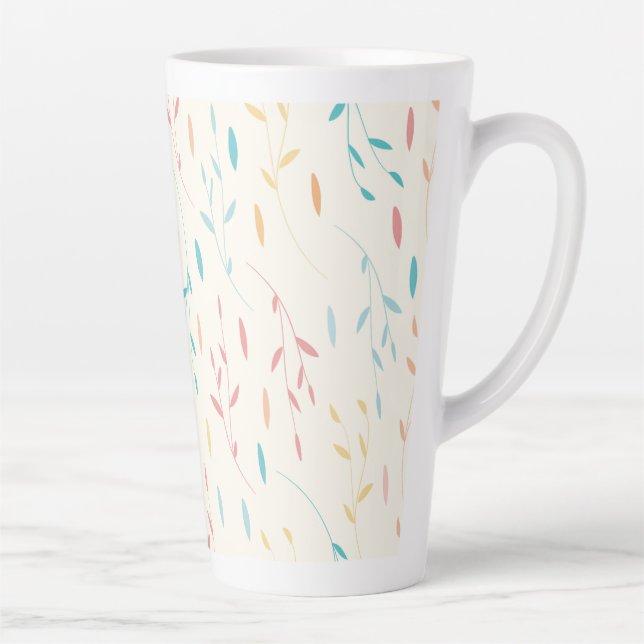 Tasse Latte feuilles d'arbre (Droite)