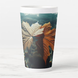 Tasse Latte Feuilles d'automne