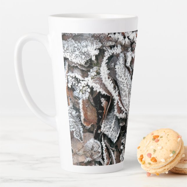 TASSE LATTE FEUILLES HIVER (En situation)