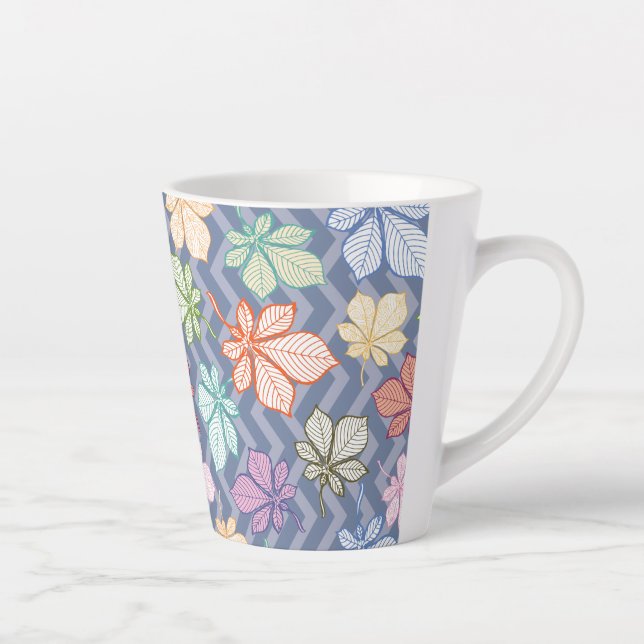 Tasse Latte Feuilles stylisées (Droite)