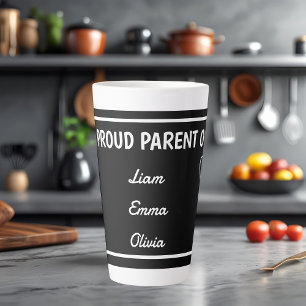 Tasse Latte Fier parent de avec des noms personnalisés
