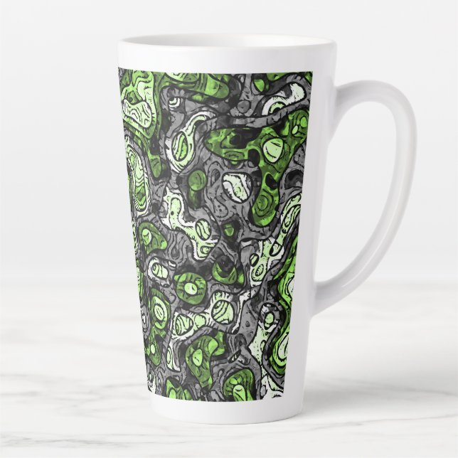 Tasse Latte Fier trippy grunge funky abstrait agender Pride (Droite)