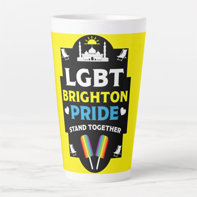 Tasse Latte Fierté de Brighton et de Hove (Devant)