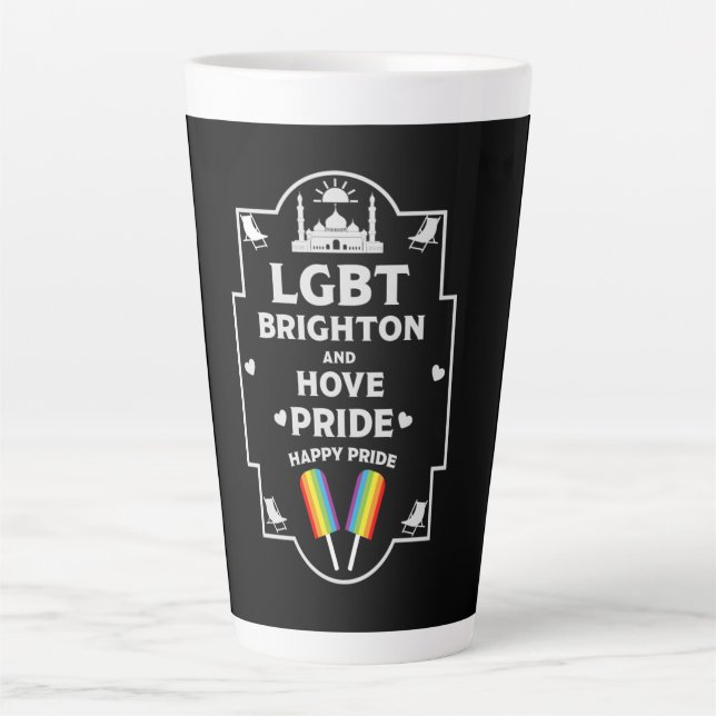 Tasse Latte Fierté de Brighton et de Hove (Devant)
