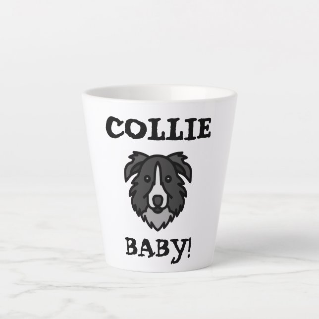 Tasse Latte Fierté de l'amant du Border Collie Design de chien (Devant)