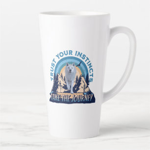 Tasse Latte Fiez-vous à vos instincts Aventure de loup arctiqu