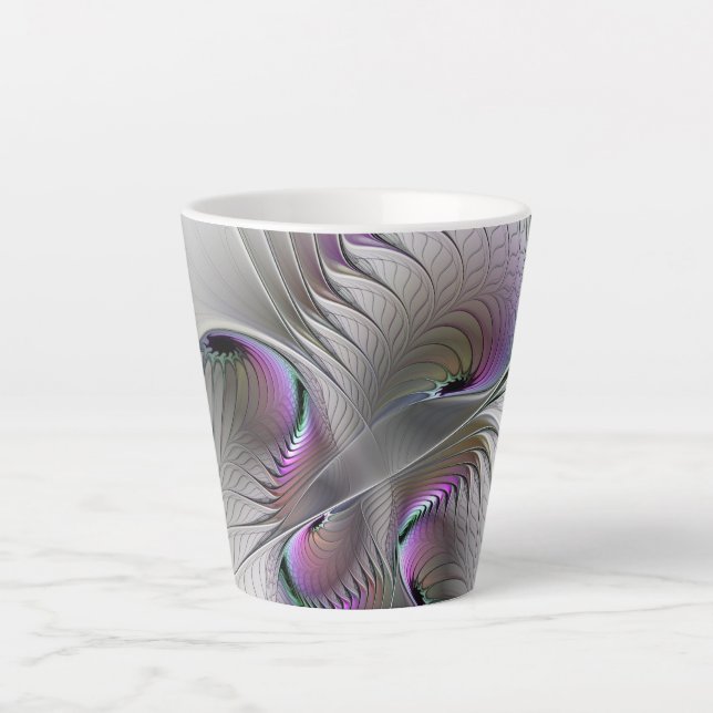 Tasse Latte Figure de fantaisie abstraite moderne timide Art f (Devant)