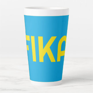 Tasse Latte FIKA Bold Jaune et bleu