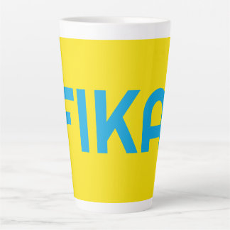 Tasse Latte FIKA Bold Jaune et bleu